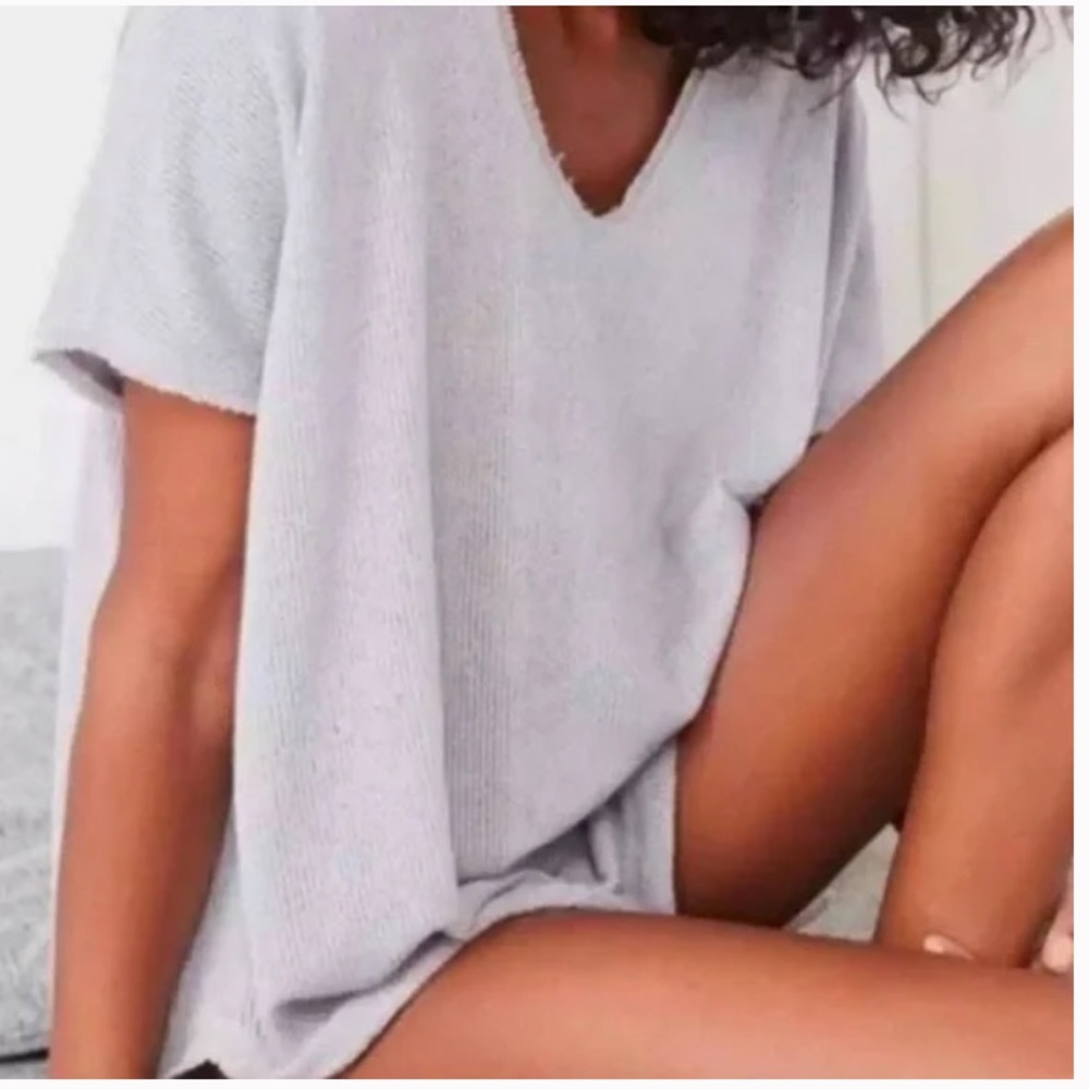 Urban Outfitters Raw Hem Waffle Tee